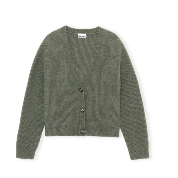 NWT! Gianni Green Soft Wool Knit Cardigan Size M